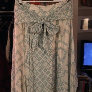 Free People Tie Front Faux Wrap Skirt size L